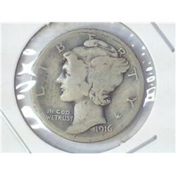 1916-S MERCURY DIME