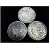 Image 1 : 3-1921 MORGAN SILVER DOLLARS D/S/S