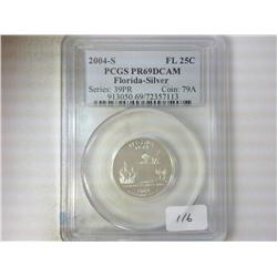 2004-S SILVER FLORIDA QUARTER PCGS PR69 DCAM