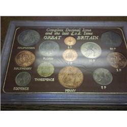 GREAT BRITAIN COMPLETE DECIMAL ISSUE & LAST L.S.D.