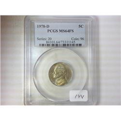 1978-D JEFFERSON NICKEL PCGS MS64 FS