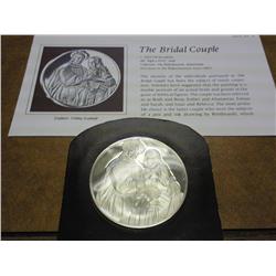 2 OZ STERLING SILVER REMBRANDT MEDAL PROOF