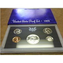 1968 US PROOF SET (WITH BOX) 40% KENNEDY HALF