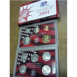 2001 US SILVER PROOF SET (WITH BOX) (BETTER DATE)