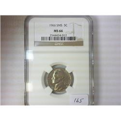 1966 SMS JEFFERSON NICKEL NGC MS66