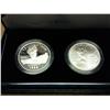 Image 1 : 1999 YELLOWSTONE PROOF & UNC SILVER DOLLAR SET