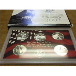 2007 US US 50 STATE QUARTERS SILVER PROOF SET