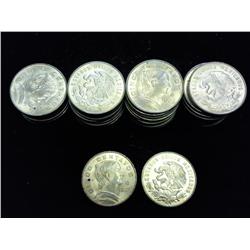 ROLL OF 40-1963 MEXICO FIVE CENTAVOS (UNC)