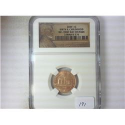 2009 LINCOLN BIRTH & CHILDHOOD CENT NGC BU