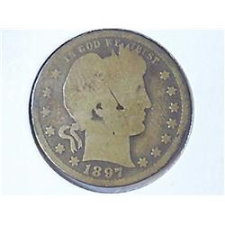 1897-S BARBER QUARTER (KEY DATE)