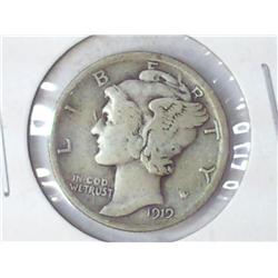1919 MERCURY DIME