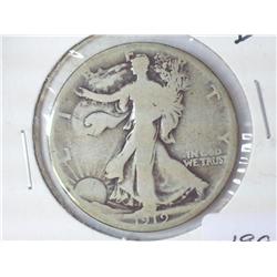 1919-D WALKING LIBERTY HALF DOLLAR
