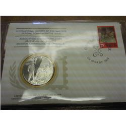 STERLING SILVER PROOF COIN IN NETHERLANDS FDC