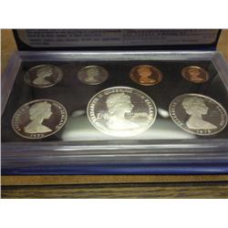 1978 NEW ZEALAND PROOF SET $1 COIN IS SILVER