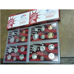 2004 & 05 US SILVER PROOF SETS (WITH BOXES)