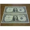 Image 1 : 2-1957-B $1 SILVER CERTIFICATES CONSECTUTIVE  #'S
