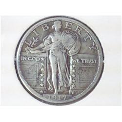 1917-S TYPE II STANDING LIBERTY QUARTER VERY FINE