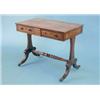 Image 1 : A Regency brass inset rosewood writing table...