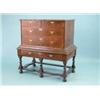 Image 1 : An early 18th century banded walnut chest on...
