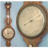 Image 1 : A George III strung mahogany wheel barometer...