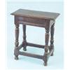 Image 1 : A 17th century style dark oak joint stool...