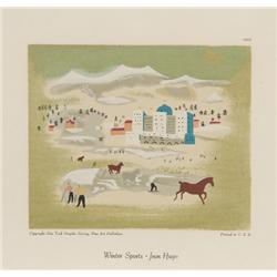 Jean Hugo, Winter Sports, Serigraph Poster
