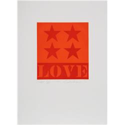 Robert Indiana, First Love, Aquatint Etching