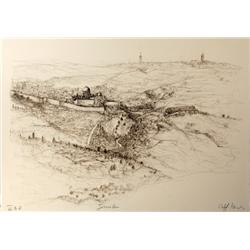 Raffi Kaiser, Spaces and Spirit of Isreal Portfolio, Portfolio of 21 Lithographs