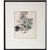 Image 1 : Shlomo Koren, Lot of Two Abstract Ink Drawings