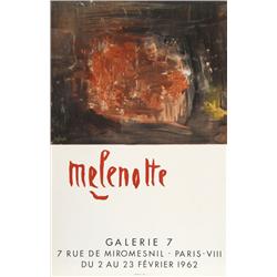 Melenotte, Exhibition at Galerie 7, Lithograph Poster