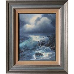 Rosemary Miner, Carmel Moonlight, Oil Painting