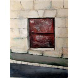 Avner Moriah, Street Window, Acrylic Painting
