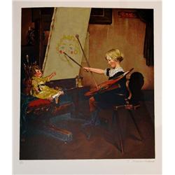 Norman Rockwell, Artist's Daughter, Lithograph