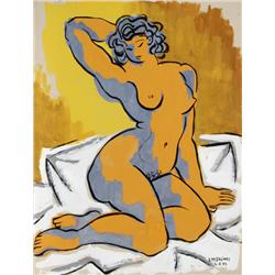 Laurent Marcel Salinas, Nude 18, Gouache Painting