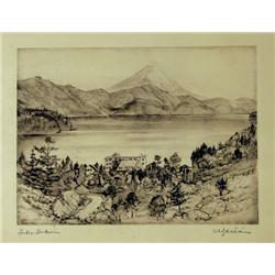 Willy Seiler, Lake Hakima, Etching