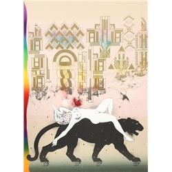Ardy Struwer, Nude and Panther, Lithograph