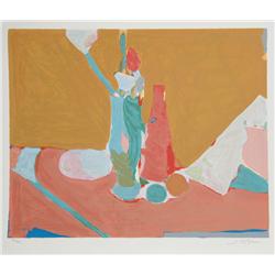 Samuel Tepler, Still Life with Two Vases, Serigraph