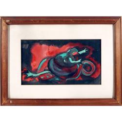 Alfred Van Loen, Abstract Watercolor