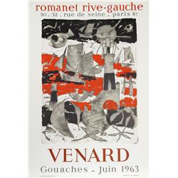 Claude Venard, Exhibition Romanet Rive-Gauche, Lithograph Poster