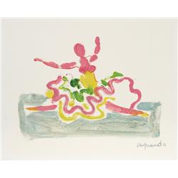 Jean-Jacques Vergnaud, Dancer, Gouache Painting