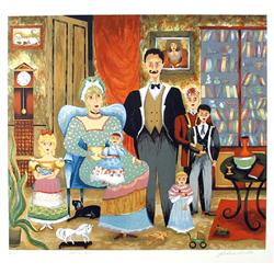 Ivel Weihmiller, Family 1900, Lithograph