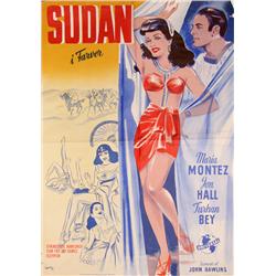 K. Wenzel, Sudan starring Maria Montez, Movie Poster