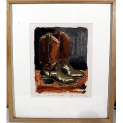 David Wiander, New Boots Big Steps, Mixed Media