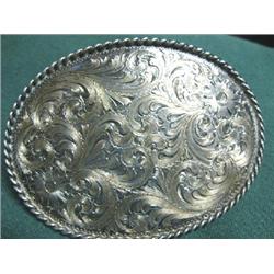 Diablo silver belt buckle