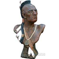 Plaster "Black Hawk" Indian Bust