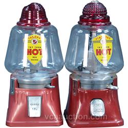 Lot of 2 Countertop Vintage "HOT NUT" Bulk Vending Mach