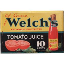 Welch's Tomato Juice Tin Sign