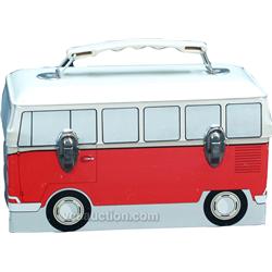 Vintage Metal Volkswagon Bus Lunch Box Dealership