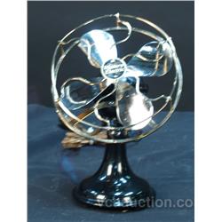 Early Countertop Cast-Iron & Brass Western Electric Fan