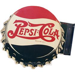 Pepsi-Cola Die-Cut Bottle Shape Double Sided Flange Mas